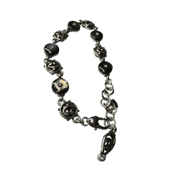 Brighton Silver Bracelet with Black Accents - Picture 1 of 4